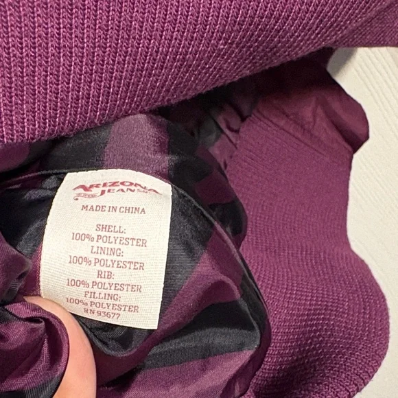 Arizona Jean Company Deep Purple Puffer Jacket - Picture 8 of 10